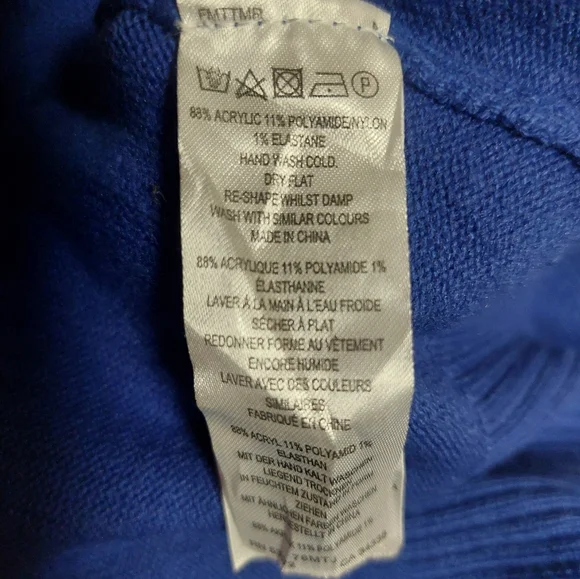 French Connection Men's Vibrant Blue Crewneck Sweater - Picture 5 of 5